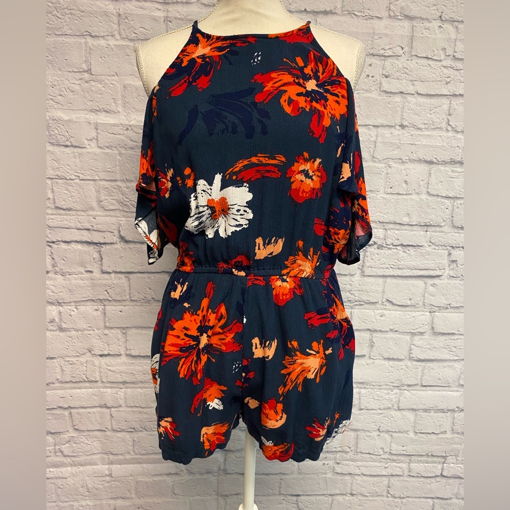 Mud Pie Floral Romper Size Medium